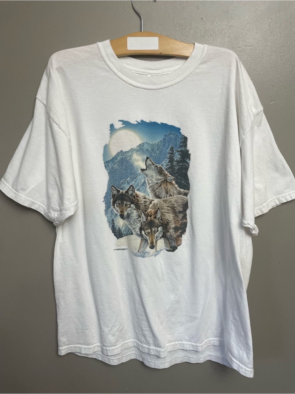 Vintage 1998 Howling Wolf Tee Lee Kromschroder art